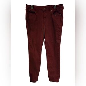 Sonoma maroon stylish Curvy Skinny jeans sz 12R